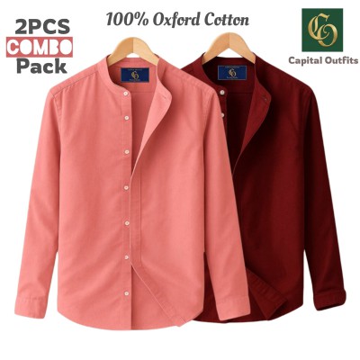 Long Sleeve Band Collar