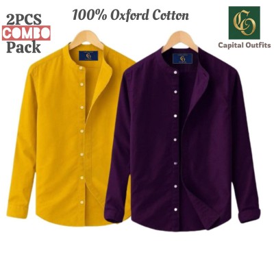 Long Sleeve Band Collar