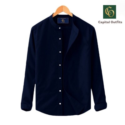 Long Sleeve Band Collar