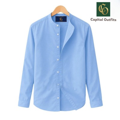 Long Sleeve Band Collar