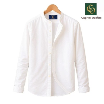 Long Sleeve Band Collar
