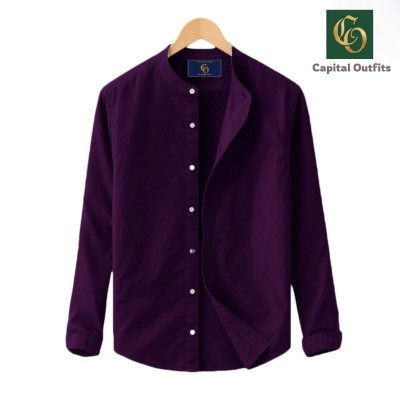 Long Sleeve Band Collar