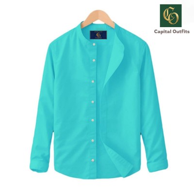 Long Sleeve Band Collar
