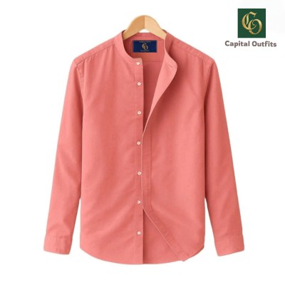 Long Sleeve Band Collar