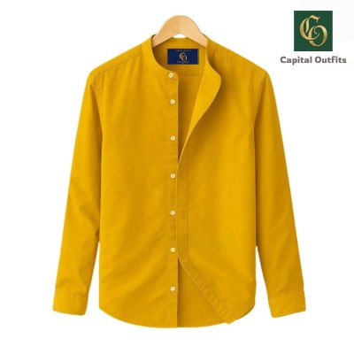 Long Sleeve Band Collar