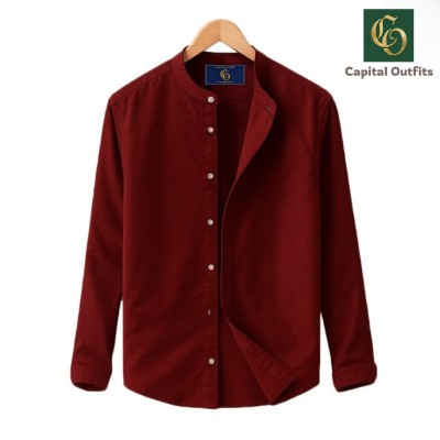 Long Sleeve Band Collar